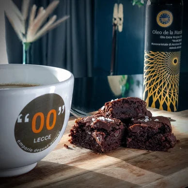 Brownies met extra vergine olijfolie en zeezout