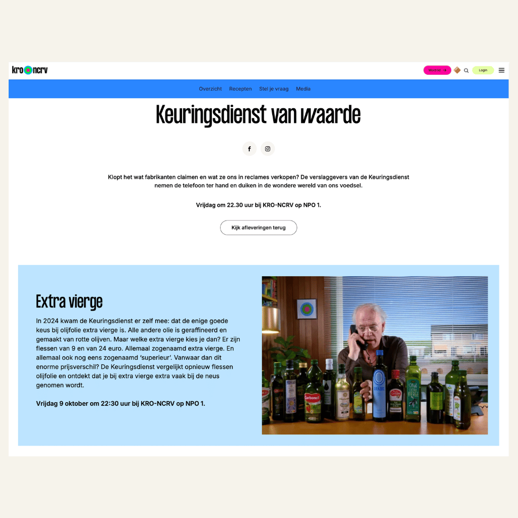 Ruim de helft van de extra vierge olijfolie in de supermarkt afgekeurd